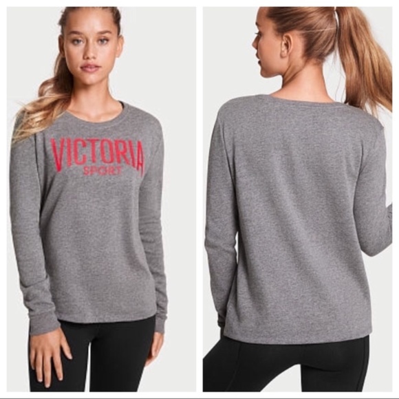 Victoria's Secret Sweaters - Victoria's Secret Sport Grey Pullover